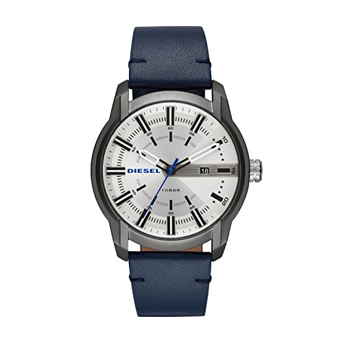 Diesel Herren Analog Quarz Smart Watch Armbanduhr mit Leder Armband DZ1866