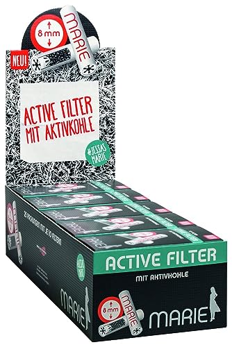 Marie 20603 Activ Aktivkohlefilter 8mm-25 Packungen a 10 Filter, Papier