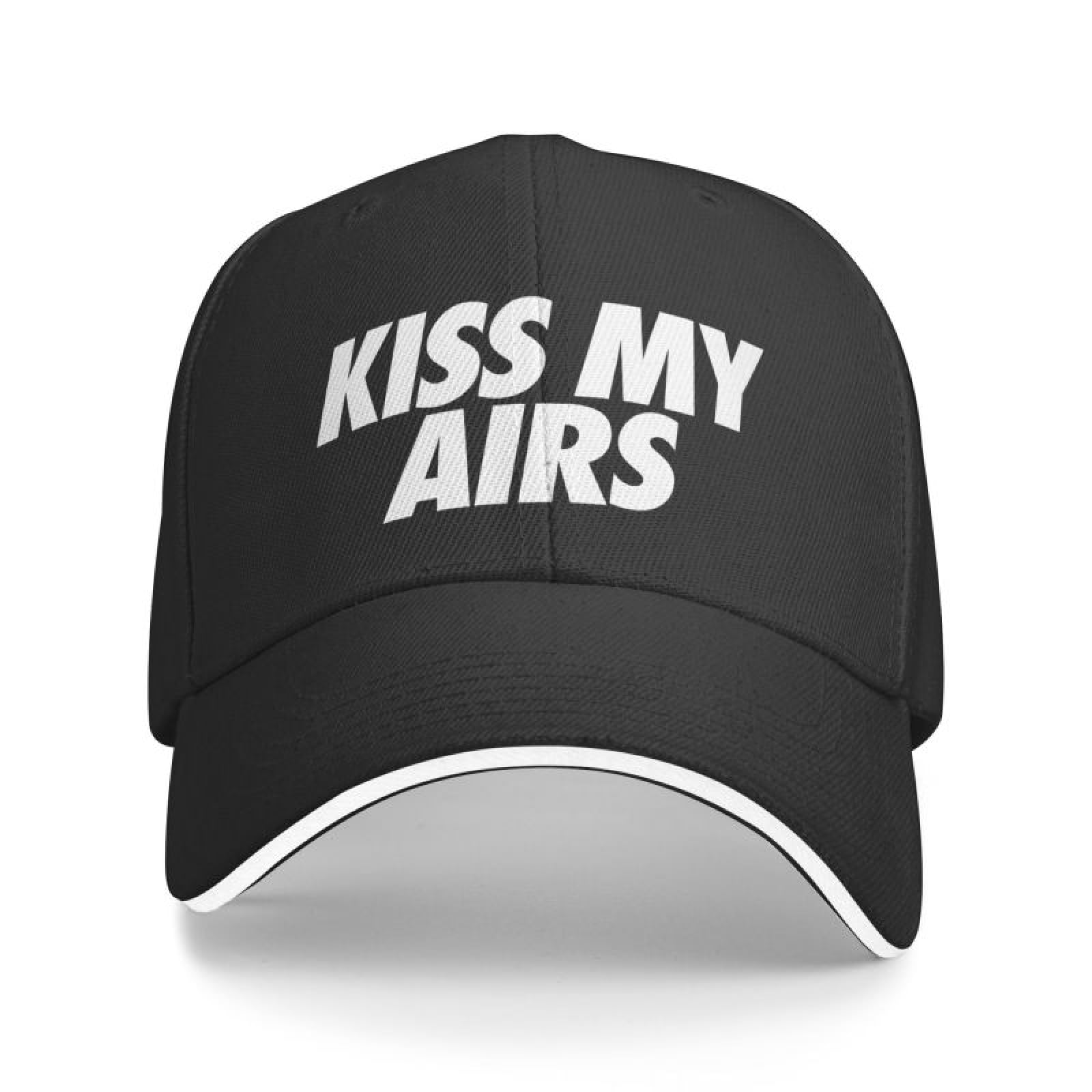 Herren Baseballmütze Unisex Outdoor-Mode Kiss My Airs Baseballkappe Unisex Erwachsene Verstellbare Dad-Mütze für Männer Frauen Outdoor-Geschenk