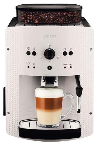 Krups EA8105 Kaffeevollautomat (1450 Watt, 1,8 Liter, 15 bar, CappuccinoPlus-Düse) weiß