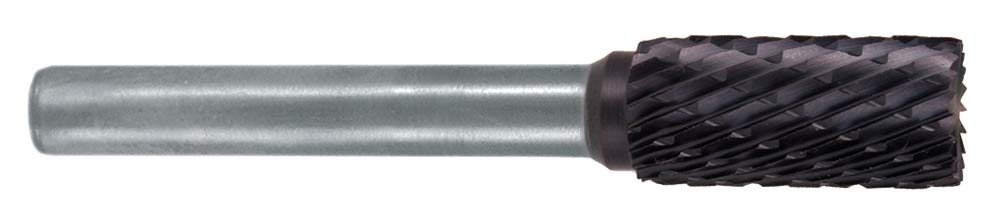 Exact Hartmetall Frässtifte, Ø 12mm, Form B mit Stirnverzahnung, TiCN-Beschichtung, HM