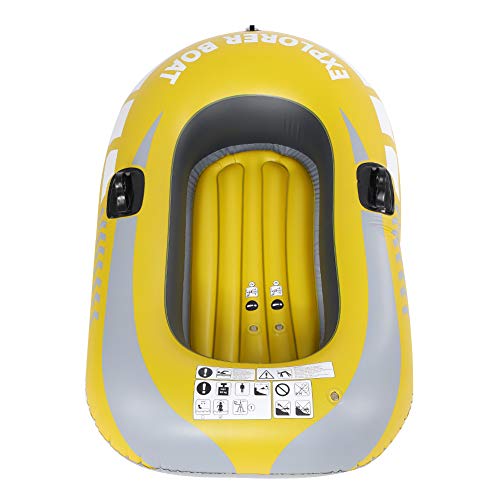 Aufblasbarer Kajak PVCs, 1 Personen-Schlauchboot für das Fischen des treibenden Tauchens (Gelb)