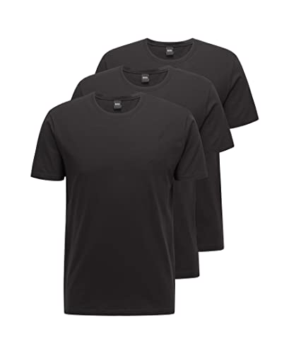 Hugo Boss Herren T-Shirts Business Shirts Crew Neck 50325388 6er Pack, Farbe:Schwarz;Größe:M;Artikel:-001 Black