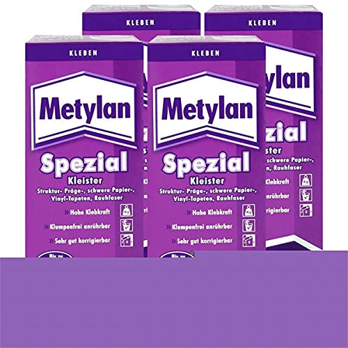 Henkel Metylan Spezial Tapetenkleister mit extra Power 200g (4er Pack)