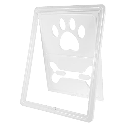 M I A Hundeschutztür Innentürklappe magnetisch selbstschließend Tür stabil Bildschirm Tür für Hunde Katzen Schwarz (Farbe: Weiß)