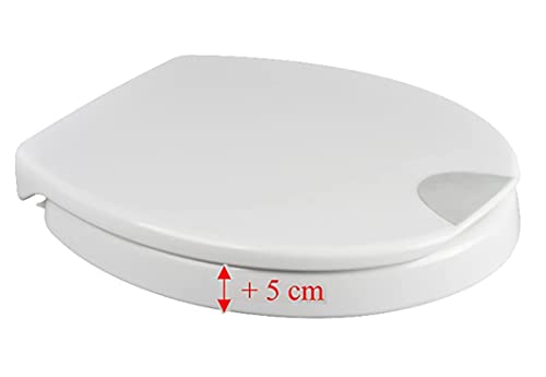 Novara Plus Duroplast WC Sitz Erhöhung 5 cm mit Absenkautomatik, bis 200 kg belastbar