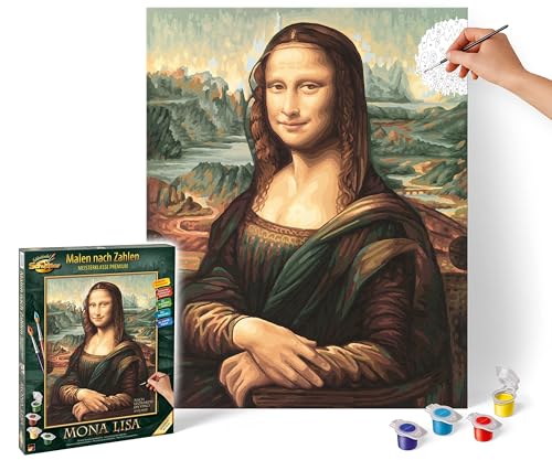 Schipper 609130511 Malen nach Zahlen, Mona Lisa - Bilder malen für Erwachsene, inklusive Pinsel und Acrylfarben, 40 x 50 cm