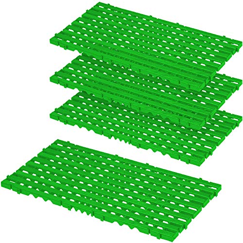 Bodenrost, grün, LxBxH 800 x 400 x 25 mm, 1,28 m², VE= 4 Stück