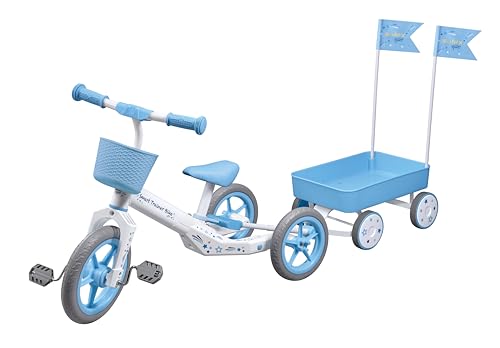 6-in-1 verstellbares Fahrrad- und Anhänger-Set, Blau