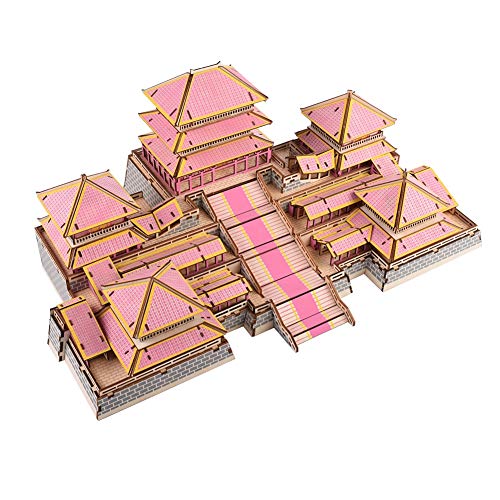 Tnfeeon 3D Holz chinesischen Haus Puzzle DIY Holzhandwerk Montage Kit pädagogisches Holz Baukasten Kit für Kinder Erwachsene Weihnachten Geburtstagsgeschenk