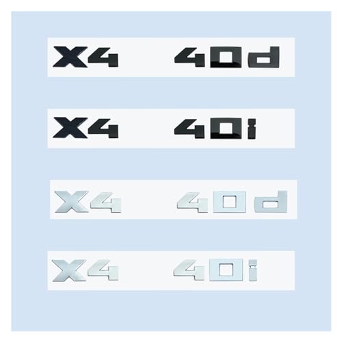 SHIDIFE Chrom Schwarz 3D Zahlen M X4M40i X4M40d X4M50d X4 M40d M40i ABS Emblem for X4 Serie F26 G02 Auto Stamm Abzeichen Logo Aufkleber (Color : Matte Black, Size : M50i)