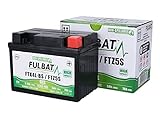Fulbat-Motorradbatterie-Blei GEL-12V-5Ah-Kompatibel mit: 0092M4F170 ; EB4L-B ; EB4LB ; YB4L-B ; YB4L B ; YB4LB