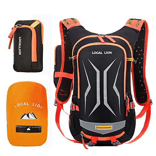 LOCAL LION Fahrradrucksack 18L Damen & Herren Rucksack multifunktional wasserdicht zum Radfahren Sport Uni Schule Wandern Trekking Camping Bergsteigen mit Multifunktionstuch