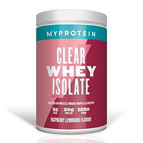 Myprotein® - Clear Whey Isolate - 500g - Raspberry Lemonade Flavor - Whey Protein Powder - Naturally Flavored Drink Mix - Daily Protein Intake for Superior Performance