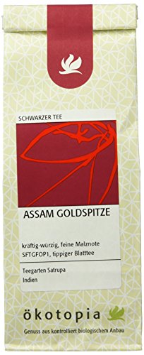 Ökotopia Schwarzer Tee Assam Goldspitze, 5er Pack (5 x 75 g)