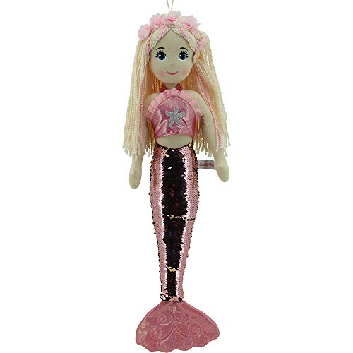 Sweety Toys 11889 Stoffpuppe Meerjungfrau Plüschtier Prinzessin 70 cm rosa