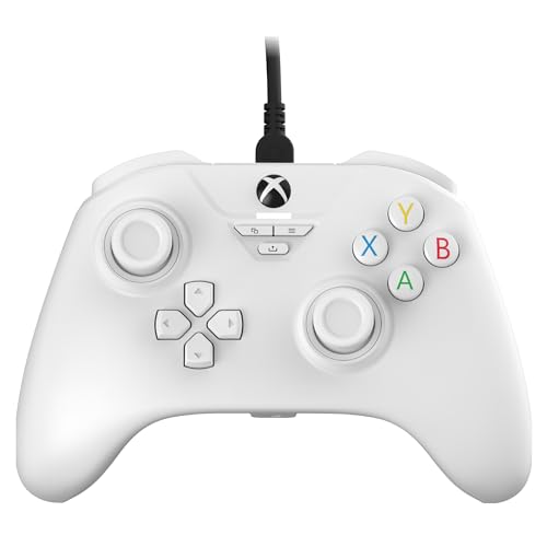 Snakebyte GAMEPAD BASE X - weiß - Offiziell lizensierter, kabelgebundener Xbox & PC Controller | Hall-Effect Sensoren für Präzision & Langlebigkeit | 3,5 mm Audioanschluss | 3 m Kabellänge