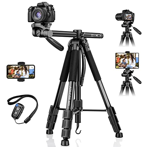 JOILCAN Horizontales Kamera Stativ, 180cm Aluminium Erweiterbar Stativ Kamera für DSLR Kamera/Canon/Nikon/Sony, Abnehmbar Einbeinstativ mit Tablet-Halter für iPad/Smartphones, Tragfähigkeit 15LB