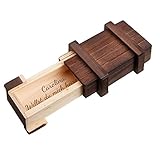 Casa Vivente Magische Geschenkbox aus dunklem Holz mit "Willst du Mich heiraten?" Gravur - Personalisiert mit Name - Behälter für Verlobungsringe