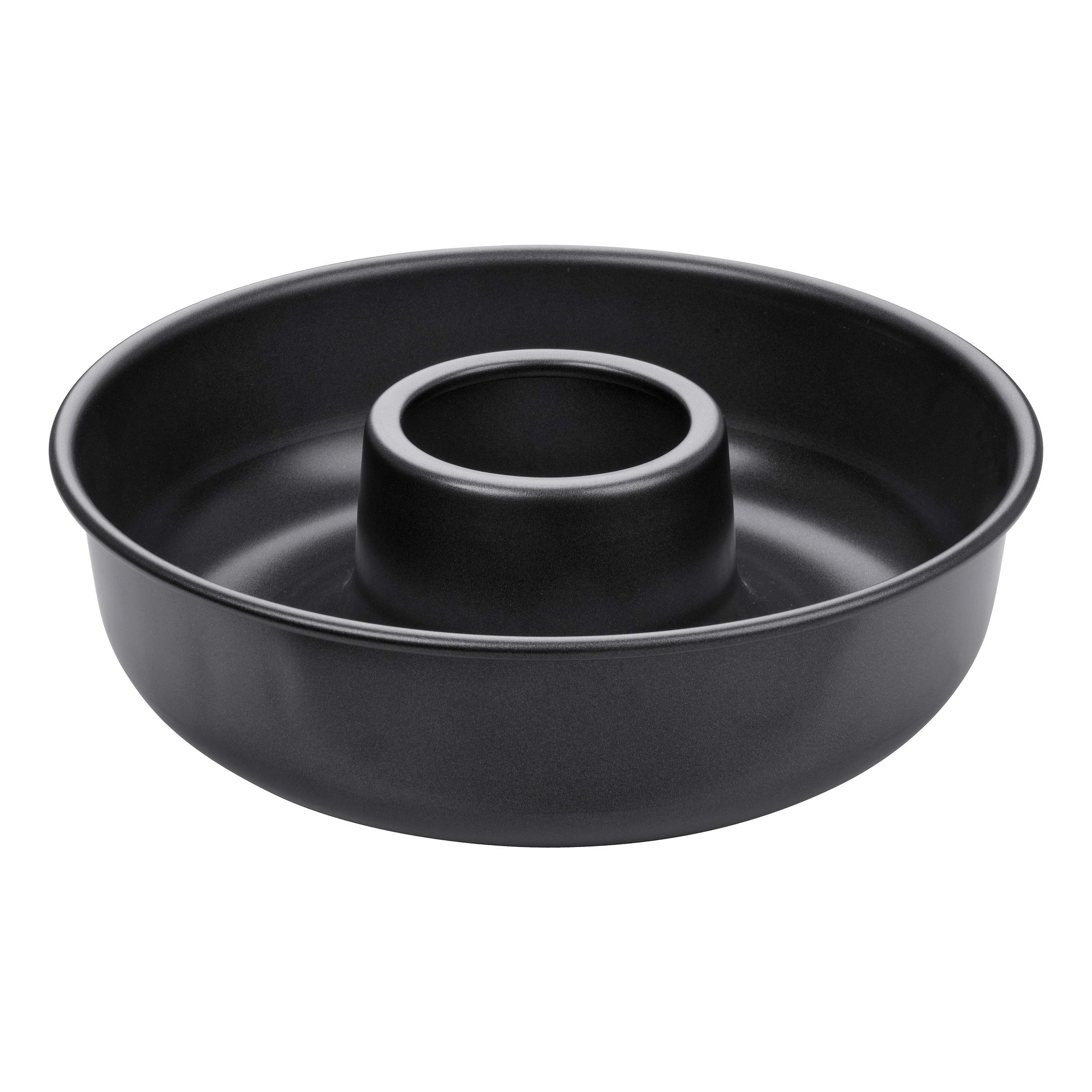 Zenker 3990 Kranzform 28 cm aus der Serie Pure, runde Backform für leckere Kuchen, Frankfurter Kranz (Farbe: schwarz), Menge: 1 Stück