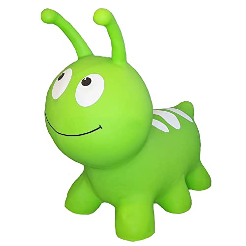 GERARDO'S Toys Hüpftier Wurm. Hüpftier für Kleinkinder Grün Wurm für Kinder ab 12 Monaten.
