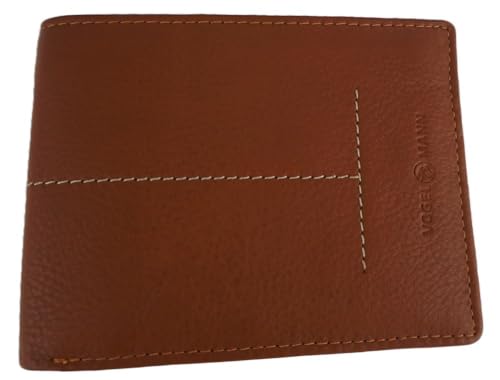 VOGELMANN Herren Leder Geldbörse von Echt Rindleder, RFID -Schutz, mit Geschenk Box, Leder Portemonnaie, Mens Leather Wallet