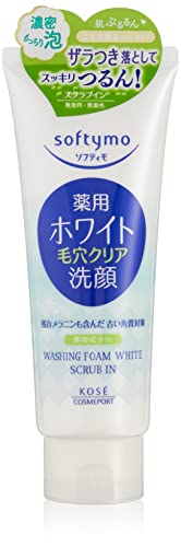 Kose Softymo Medicinal Facial Wash Foam White Scrub In 150g