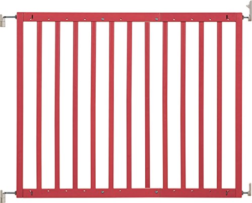 Badabulle Color Pop Treppen-/Türschutzgitter, zum Selbstaufbauen in nur 7 min, flexibel erweiterbar von 63,5 - 103,5 cm, rot