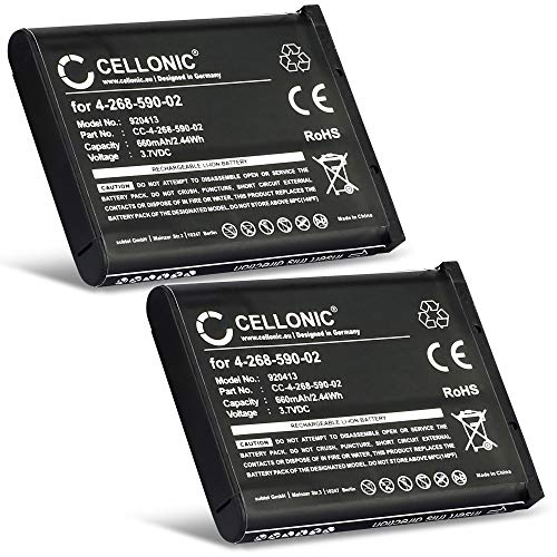 CELLONIC 2X Ersatzakku 4-268-590-02 SP60 SP60BPRA9C N4FUYYYY0046 N4FUYYYY0047 für Panasonic KX-TCA285 KX-TCA385 KX-UDT121 KX-UDT131 Sony Laser Mouse VGP-BMS77, 660mAh Akku, wiederaufladbare Batterie