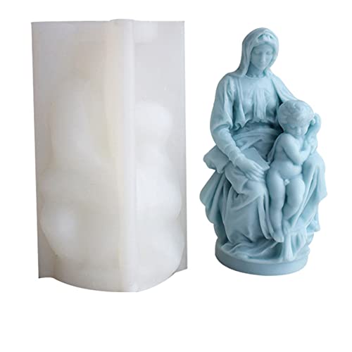 Formen 3D Die Jungfrau Maria Hält Ein Kind Fest Silikonform Gipsharzform Epoxidharzform Mit Jungfrauenduft DIY Kunst Silikonform Einzigartig