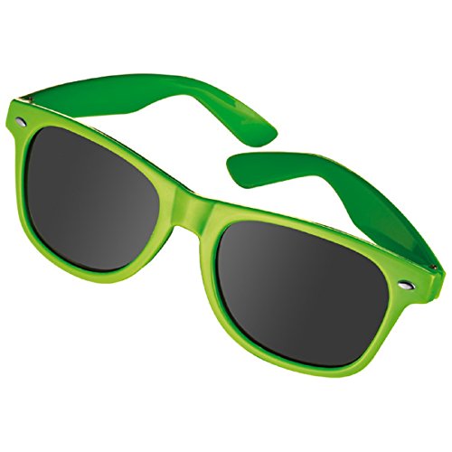 Vertrieb durch presents and more 10 Stück Sonnenbrille im Nerdlook - UV 400 zertifiziert - Hochwertiger Kunststoffrahmen (10 Stück apfelgrün)