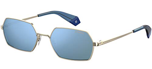 Polaroid Unisex-Erwachsene PLD 6068/S Sonnenbrille, Mehrfarbig (Gold Blue), 56