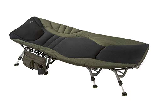Sänger Top Tackle Systems Unisex – Erwachsene Anaconda Kingsize Bed Chair Karpfenliege, Schwarz-Grau-Grün, Liegefläche: 205 x 95cm