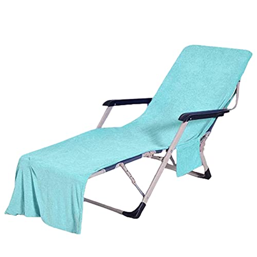 Mikrofaser Handtücher Handtuch Strandhandtuch Liegenbezug Strandtuch-Schnelltrocknend/Mehrere Taschen/Leicht/für Pool Sun Beach Hotel Garden (Lake Blue)