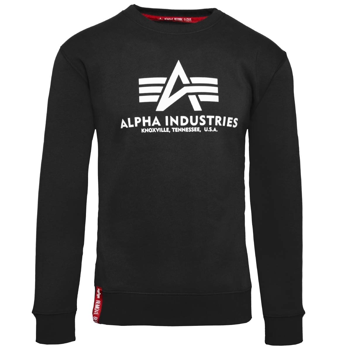Alpha Industries Herren Basic Pullover Sweatshirt, Schwarz, M