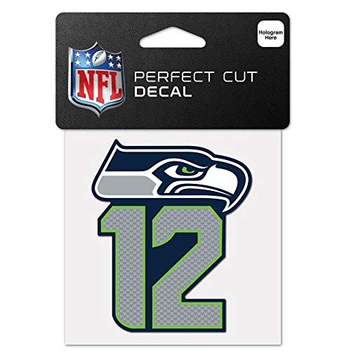 Wincraft NFL Seattle Seahawks 12. Man perfekten Schnitt Farbe Aufkleber, 10,2 x 10,2 cm Team Farbe