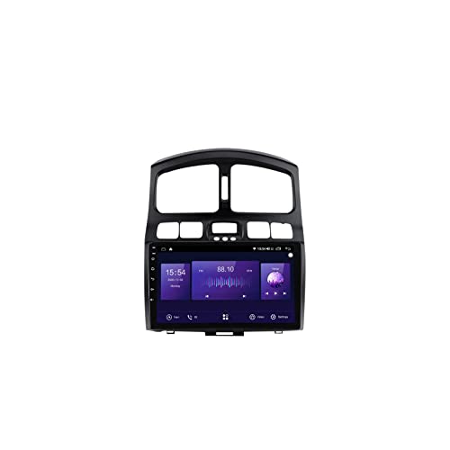 Autoradio-Stereo-GPS-Navigation für Hyundai Classic Santa Fe 2006–2015, Plug-and-Play, 9-Zoll-Touch-Display, Android 11, unterstützt Lenkradsteuerung, Bluetooth-Freisprechfunktion