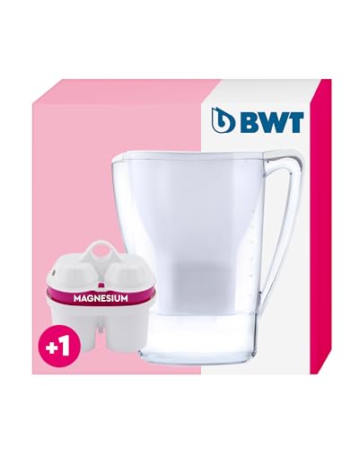BWT Wasserfilter AQUAlizer Home | Weiß | inkl 1 Magnesium Filterkartusche | Wasserfilter Trinkwasser | Für Speisen & Getränke | Filtert Kalk, Chlor, Blei & Kupfer
