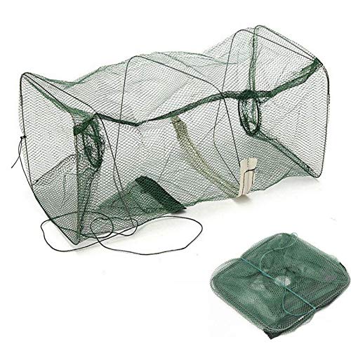 YIJIAHUI Fischernetz 22x45cm Faltbares Fischernetz Garnelen Krebse Hummer, Garnelenköder Mesh Falle Angeln