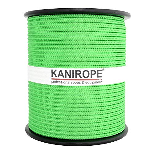 Kanirope® PP Seil Polypropylenseil MULTIBRAID 4mm 100m Farbe Fluorgrün (2000) 16x geflochten