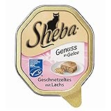 Sheba Gelee Geschnetzeltes m Lachs 22 x 85g Katzenfutter