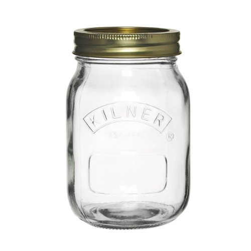 Kilner Einmachglas, klassisch, 0,5 l, mit Metalldeckel, 12 Stück