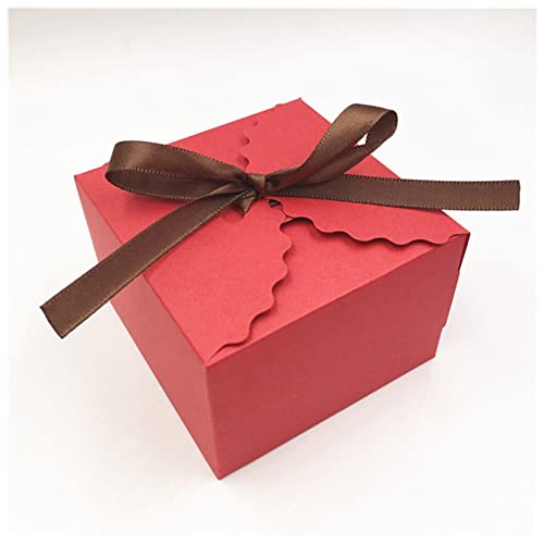Weihnachtsgeschenkbox 30 stücke Geschenkbox Kraftpapier Candy Boxes for Süßigkeiten Kuchen Schmuck Geschenk Schokolade Party Packing Boxen Weihnachtsgeschenkbox groß (Color : Red, Size : 9