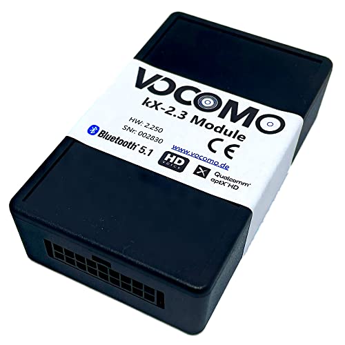 VOCOMO kX-2 V1 Bluetooth Freisprecheinrichtung mit Musik-Streaming für VW, Skoda, Seat…