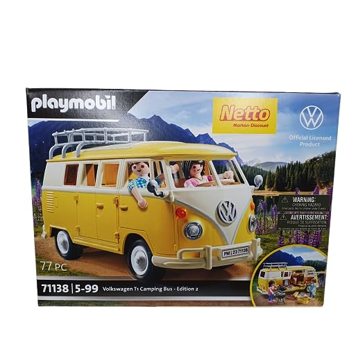 PLAYMOBIL Volkswagen 71138 T1 Camping Bus Netto Edition 2, Für Kinder ab 5 Jahren