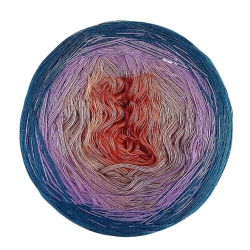 300 g merzerisierte Baumwolle mit Farbverlauf, Kuchenlinie, regenbogengefärbtes Kuchengarn, Häkelgarn for Schal, Spitze, DIY-Strickgarn (Color : A281, Size : 300g)
