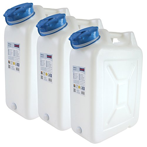 Hergestellt für BAUPROFI 3x Weithals-Kanister 22 Liter PRO 3er Set Lebensmittelkanister Wasserkanister Liter
