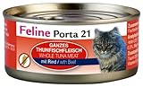 Feline Porta 21 | Ganzes Thunfischfleisch mit Rind | 24 x 156 g