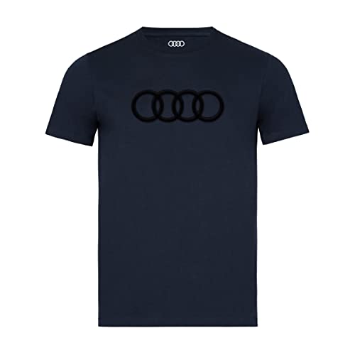 Audi T-Shirt Ringe Herren dunkelblau (L)