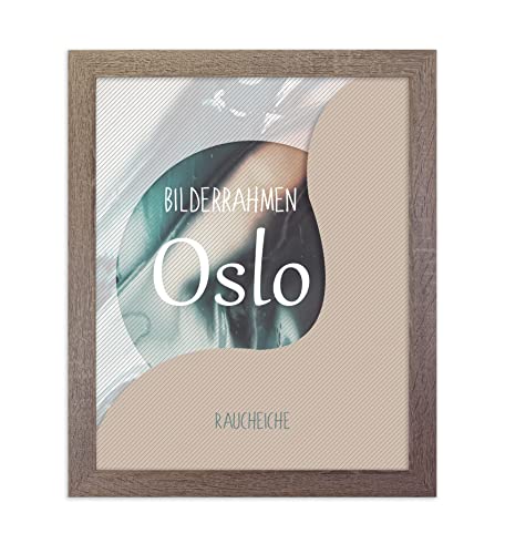 BIRAPA Fotorahmen "Oslo" 60x160 cm Bilderrahmen Posterrahmen Holzrahmen Raucheiche -Optik